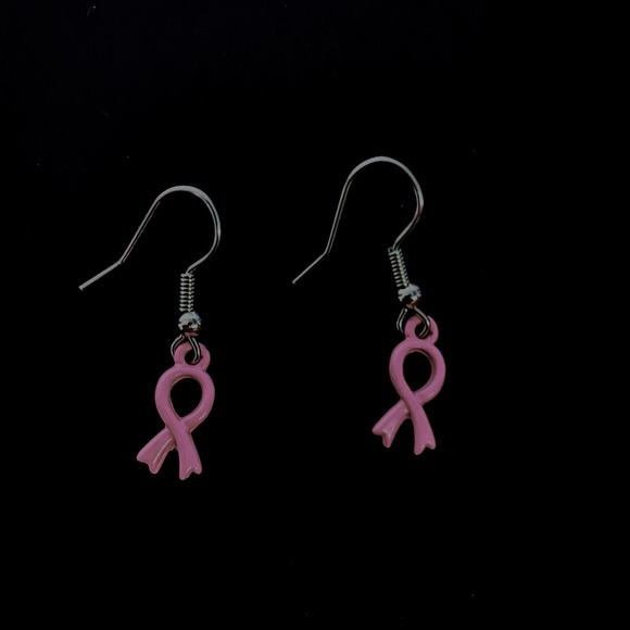 3 for $15! | Awareness EARRINGS | BREAST CANCER Pink Ribbon | French Hook - Picture 1 of 5